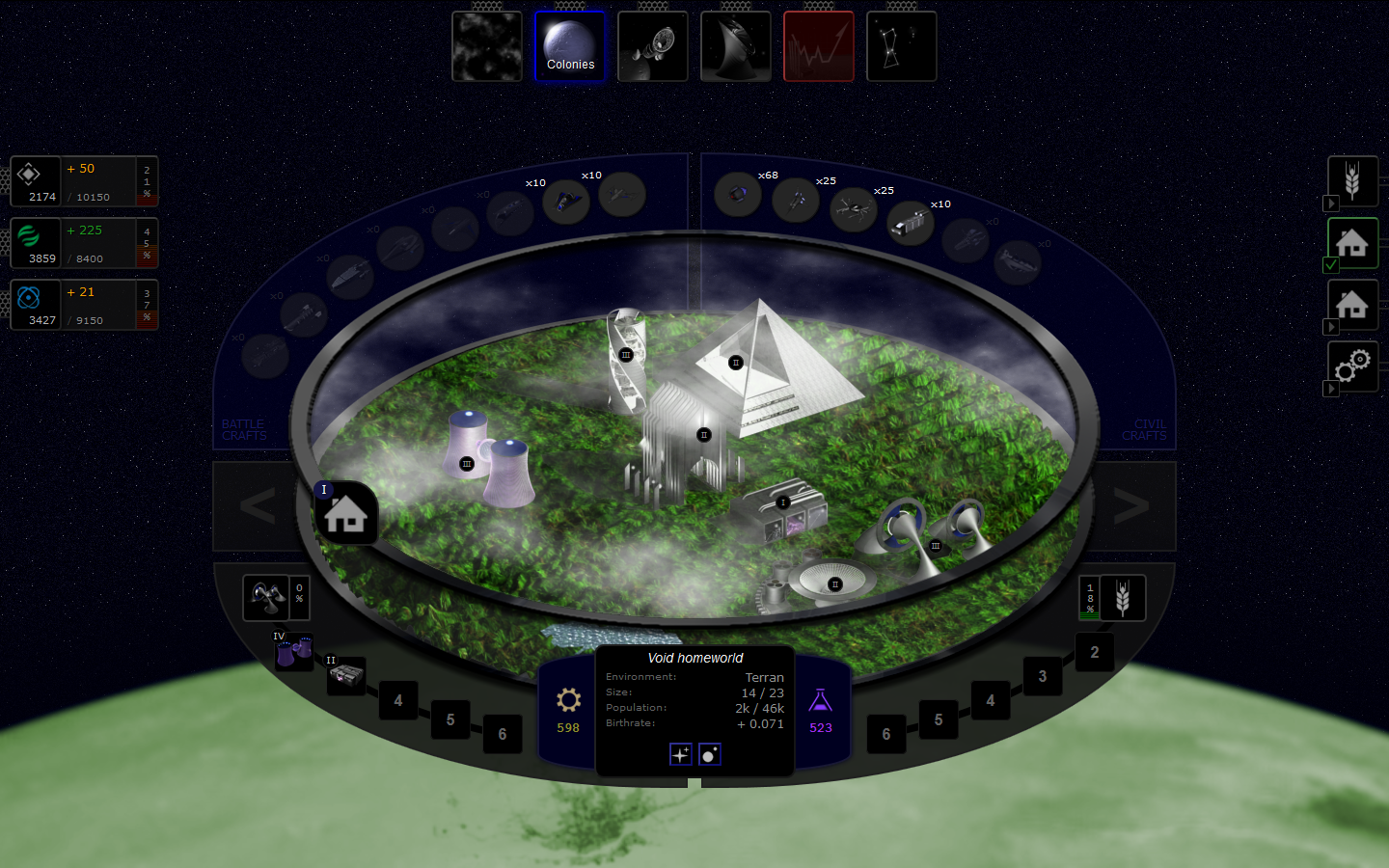 Colony management view image